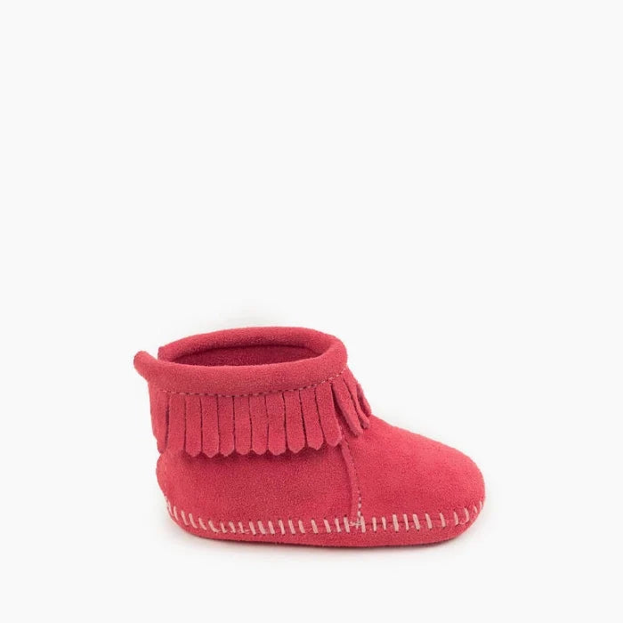 Stylish red suede kids&