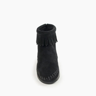 Black Back Zip Hardsole Boot