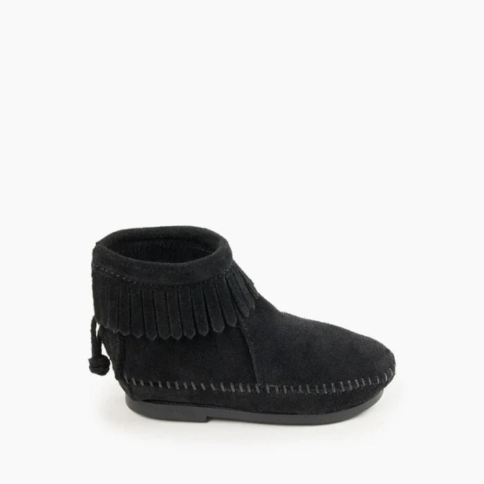 Black Back Zip Hardsole Boot