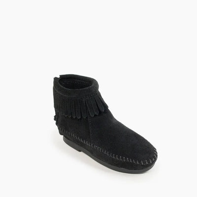 Black Back Zip Hardsole Boot