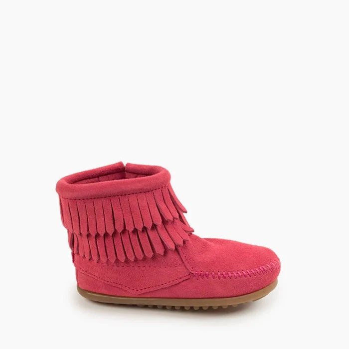 Pink DOUBLE FRINGE SIDE ZIP BOOT for Kids