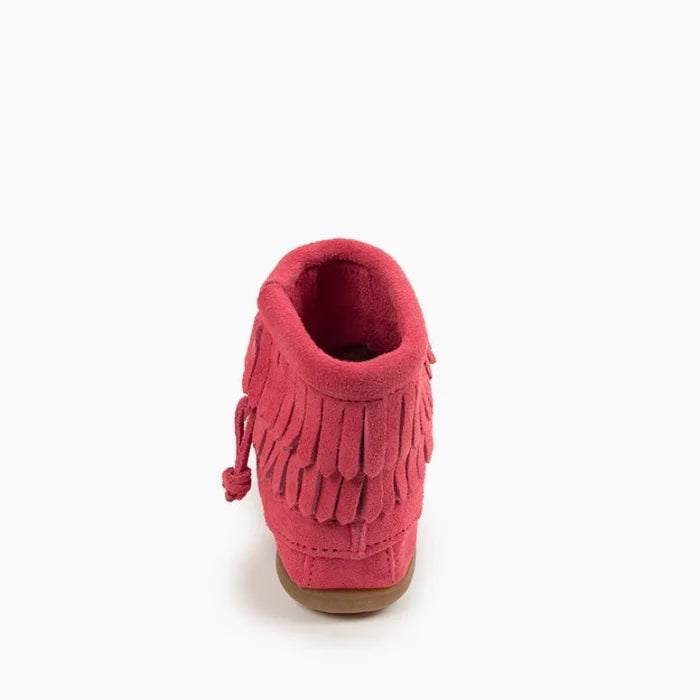 Pink DOUBLE FRINGE SIDE ZIP BOOT for Kids
