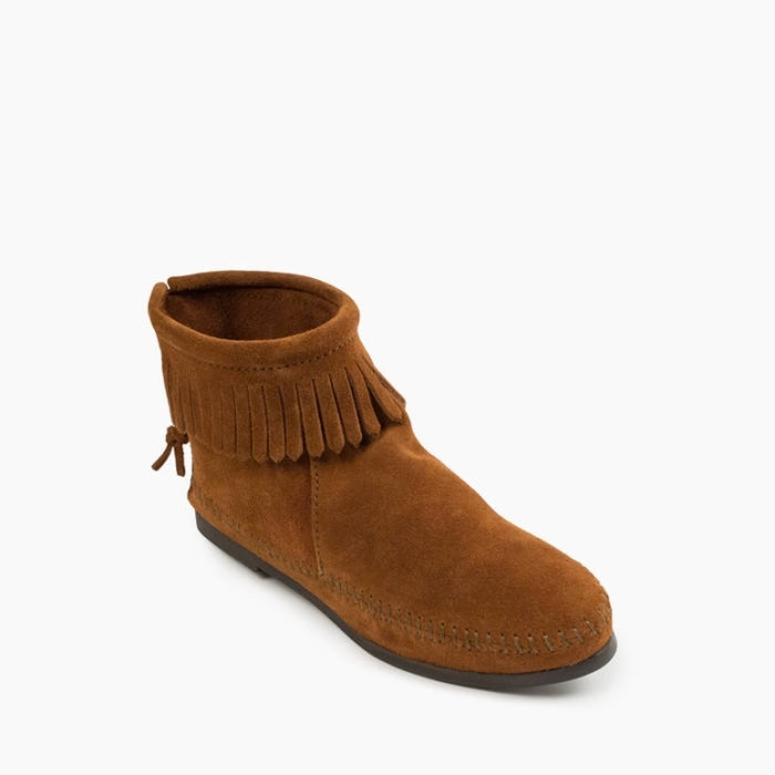 Pre Order Minnetonka BACK ZIP BOOT HARDSOLE