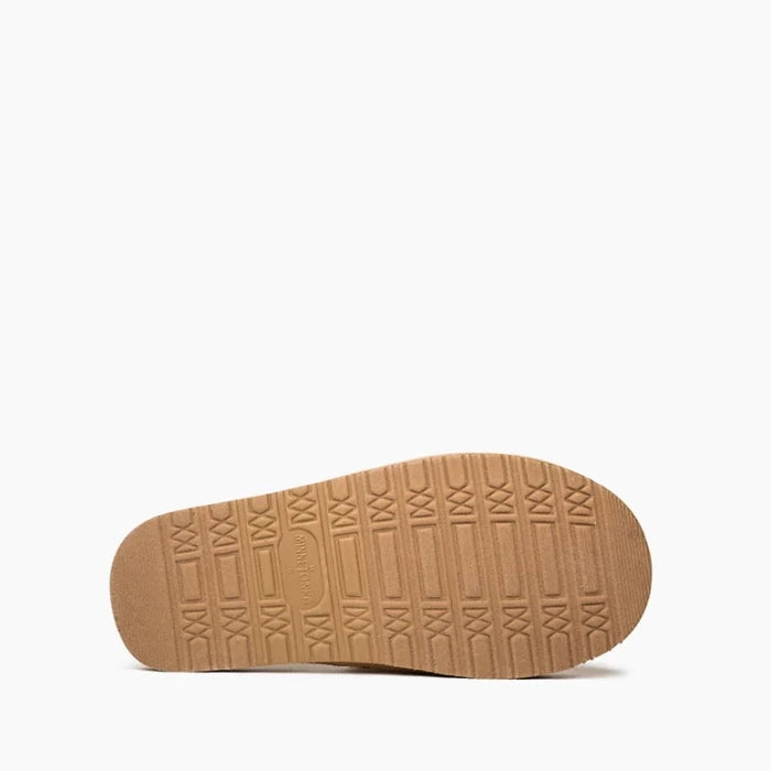 Minnetonka Chesney suede slippers with durable EVA sole.