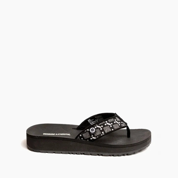 Pre Order Minnetonka HEDY 2.0 Sandals with Frisco Stripe pattern, fabric upper, and durable TPR outsole.