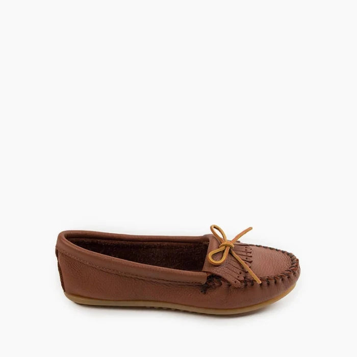 Minnetonka DEERSKIN brown leather women&