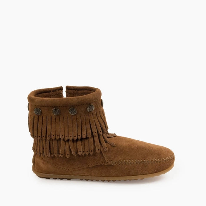 Pre Order Minnnetonka DOUBLE FRINGE SIDE ZIP BOOT