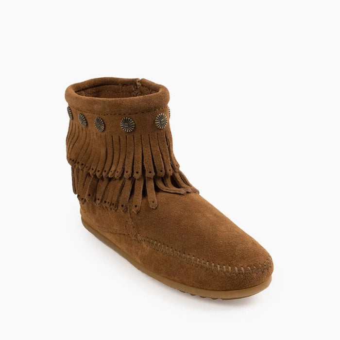 Pre Order Minnnetonka DOUBLE FRINGE SIDE ZIP BOOT