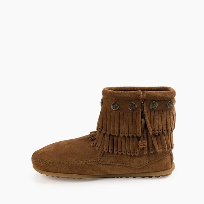 Pre Order Minnnetonka DOUBLE FRINGE SIDE ZIP BOOT