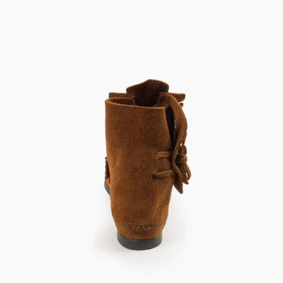 Brown TWO BUTTON BOOT HARDSOLE & SOFTSOLE