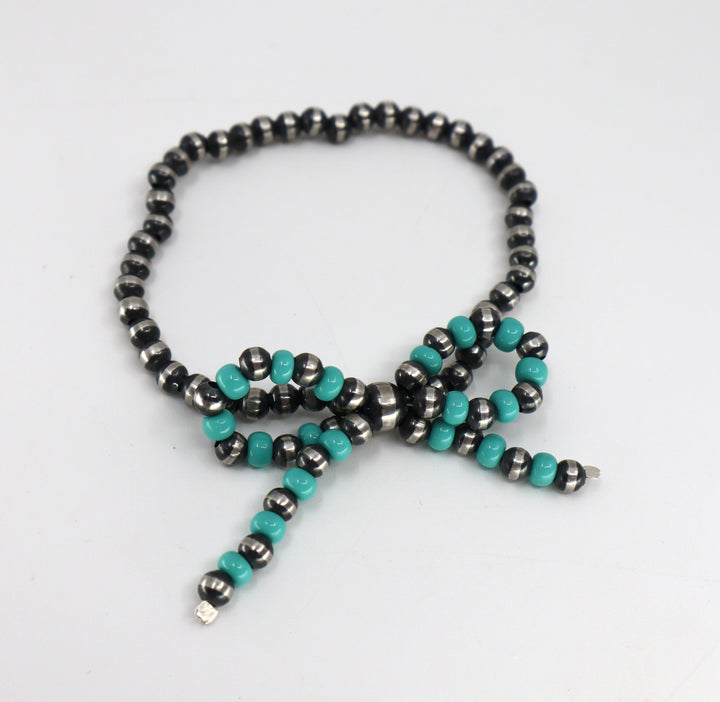 Handmade Sterling Silver Pearl Bow Bracelet PSTPB06