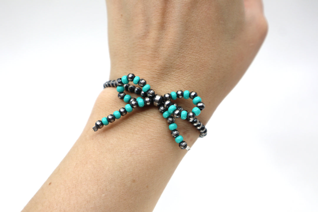 Handmade Sterling Silver Pearl Bow Bracelet PSTPB06