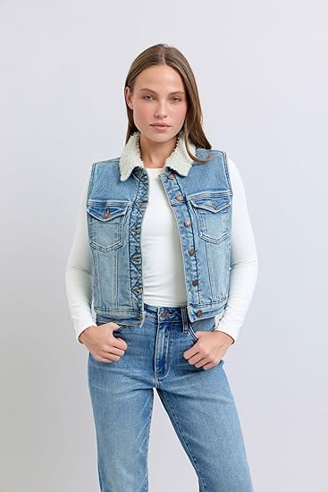 Judy Blue Shearling Lined Vest