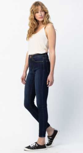 Judy Blue Jeans 82409, high waist dark wash skinny jeans, comfortable fit.