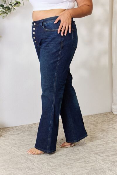 88598 Judy Blue Full Size Button-Fly Straight Jeans