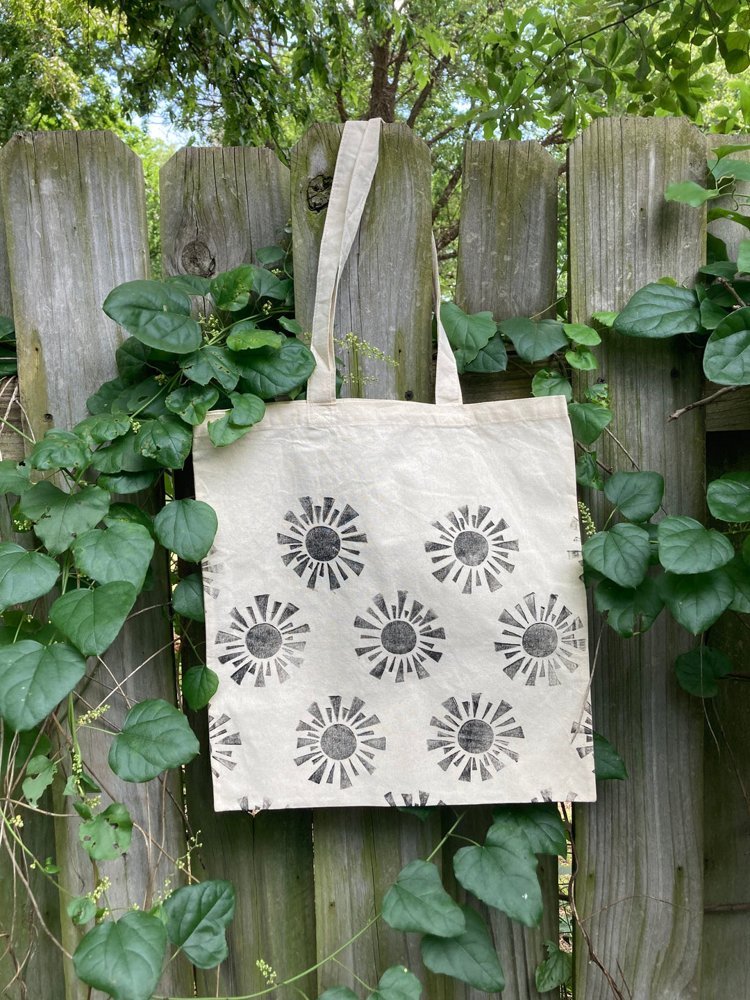 Wild Sour Hand Printed Sun Canvas Tote