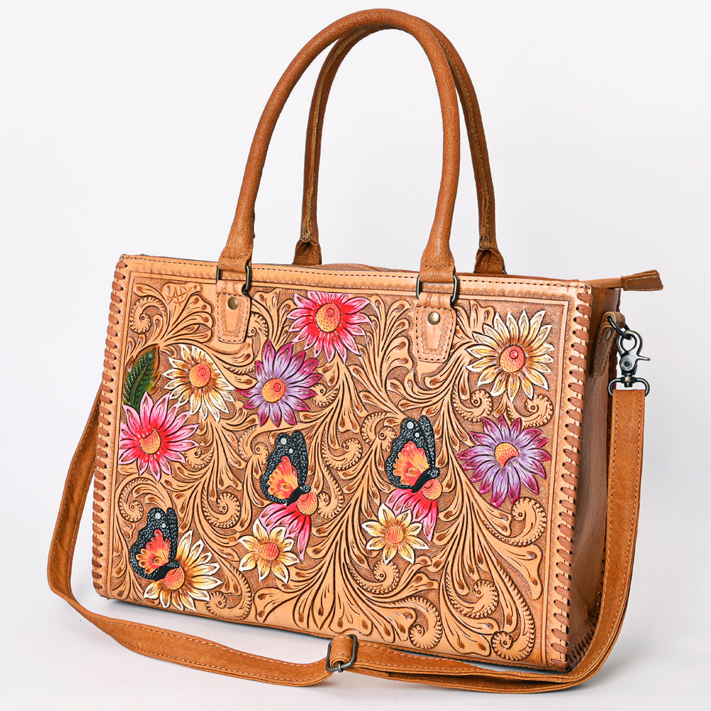 American Darling Briefcase ADBG235G with handcrafted floral design.