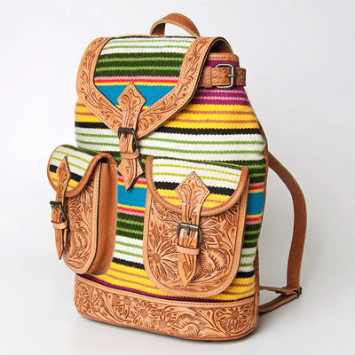 American Darling Backpack ADBG703E | Handcrafted Leather & Suede Western Backpack