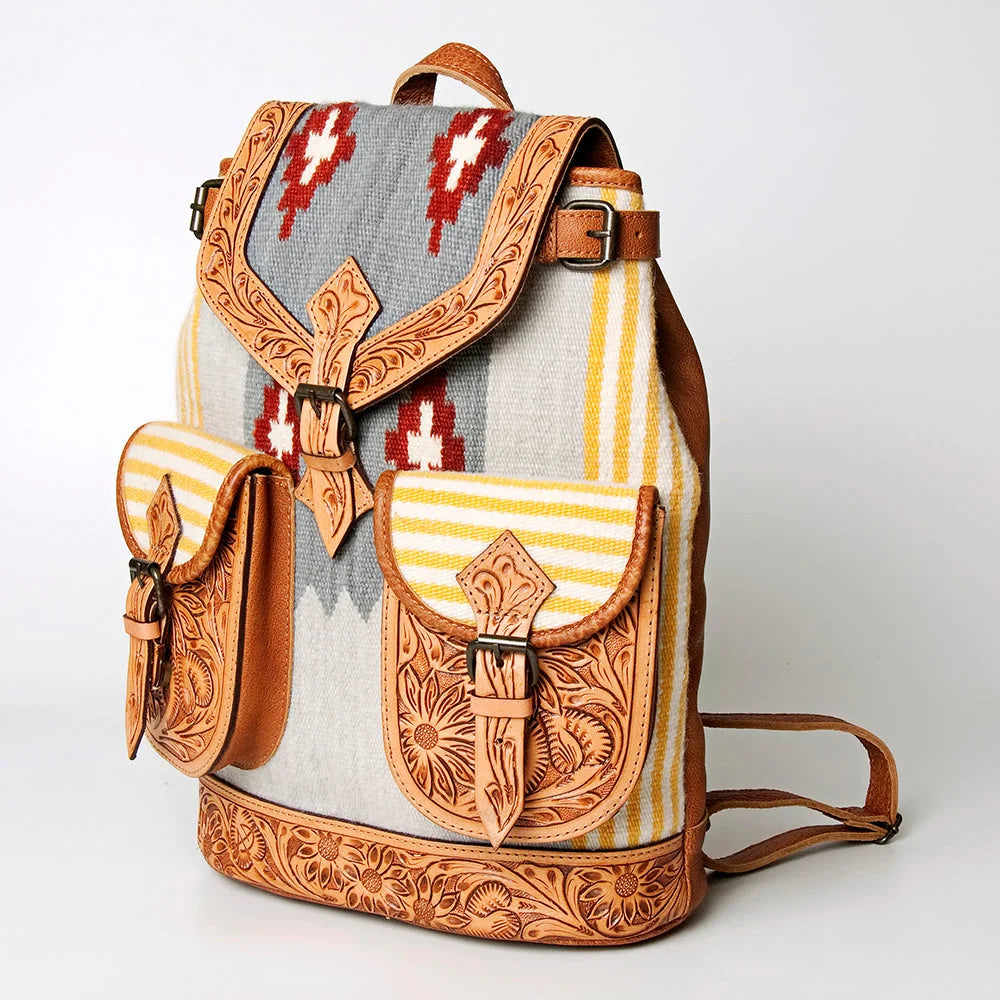 American Darling Backpack ADBG703F | Handcrafted Leather & Suede Western Backpack