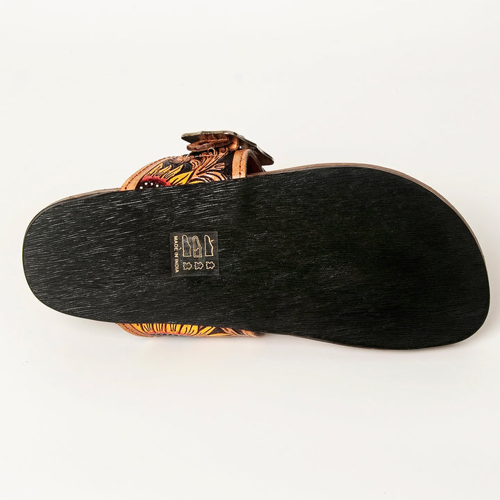 American Darling Shoes ADFTE105 with black sole and floral printed upper, handmade design