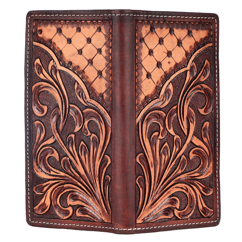 Bar H Equine Western Leather Bifold Wallet BEBGM167-BIF