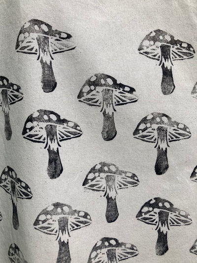 Wild Sour Hand Printed Mushroom Canvas Tote