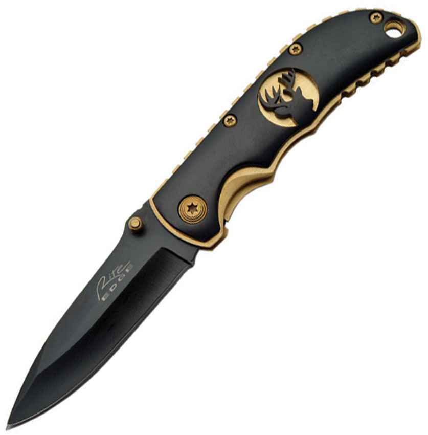 Golden Wildlife Series Stainless Drop Point Blade