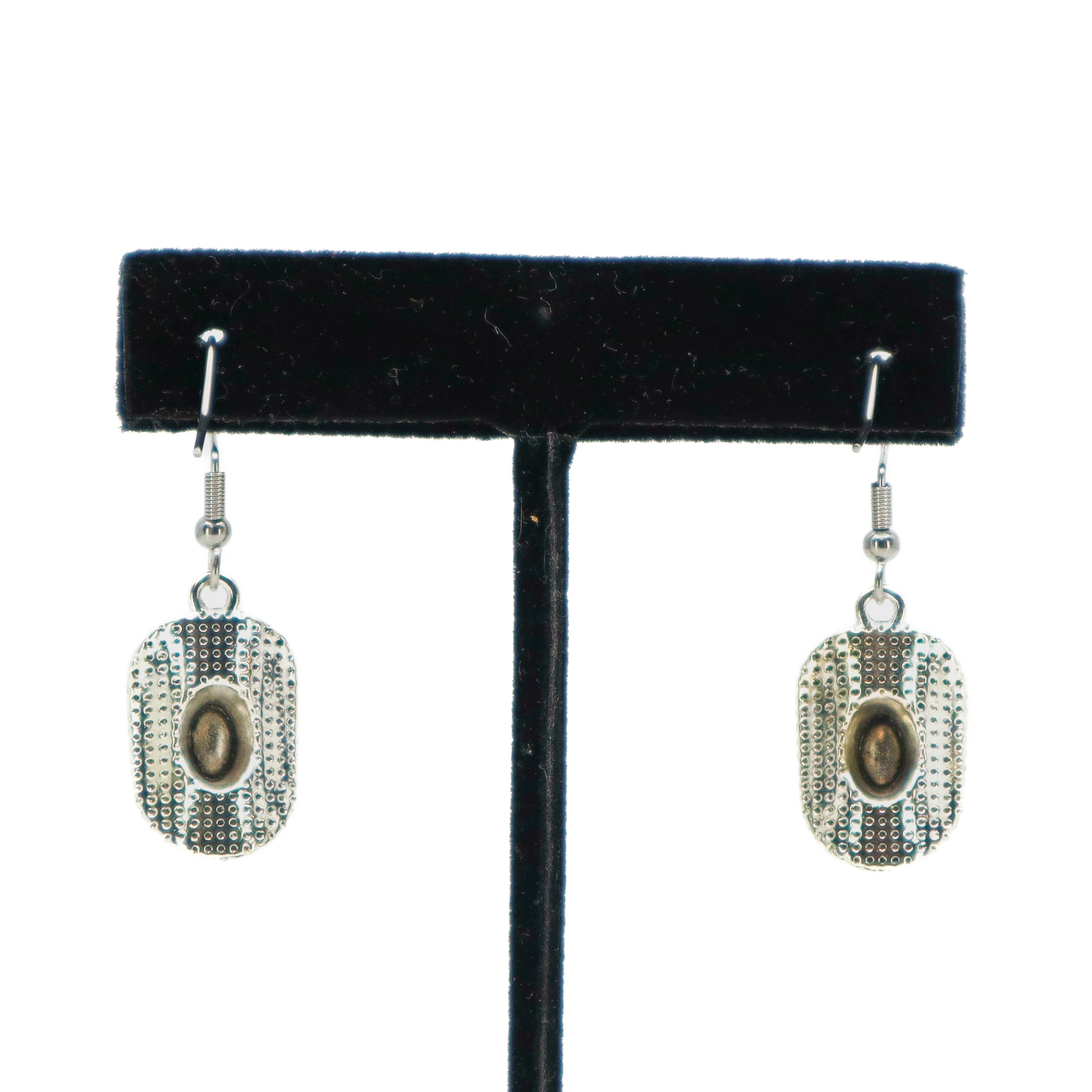 Western Boho Cowboy Hat Earrings with vintage bohemian rustic charm and boho-chic style