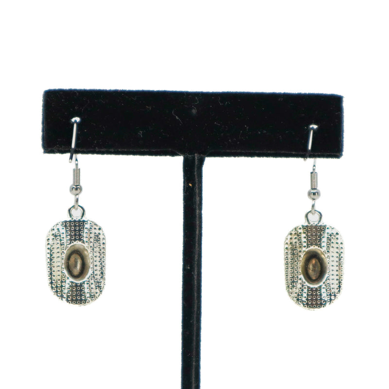 Western Boho Cowboy Hat Earrings with vintage bohemian rustic charm and boho-chic style