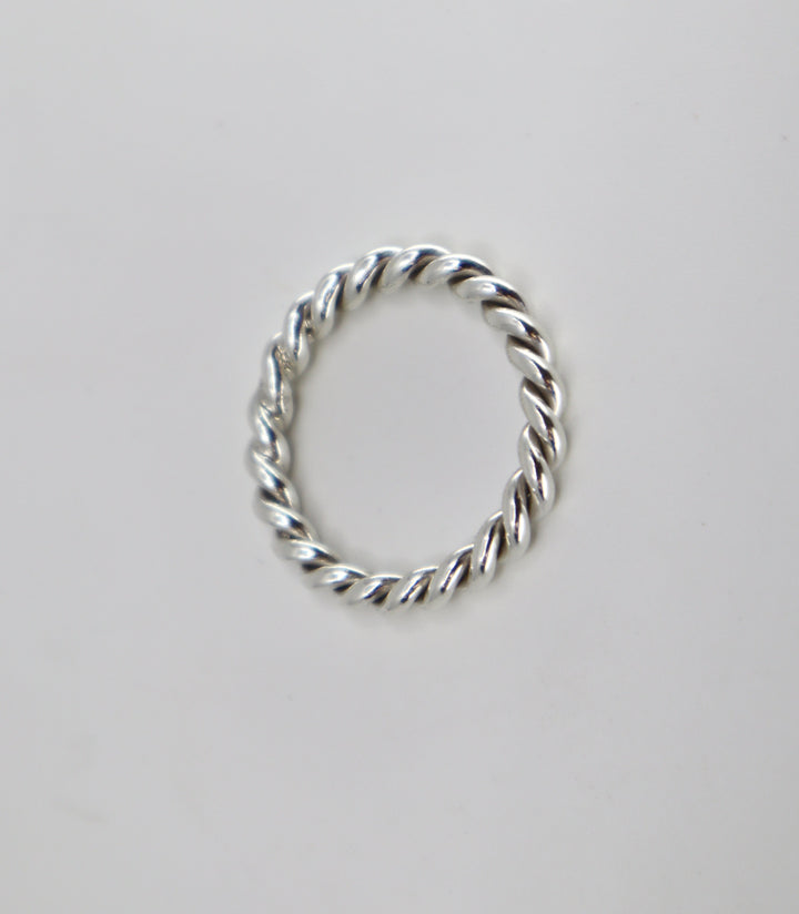 Handmade Sterling Silver Cable Stacker Ring Size 7 PSTPR33