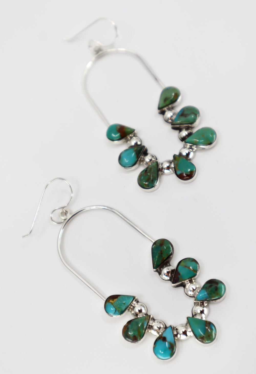 Turquoise Oval Naja Earrings
