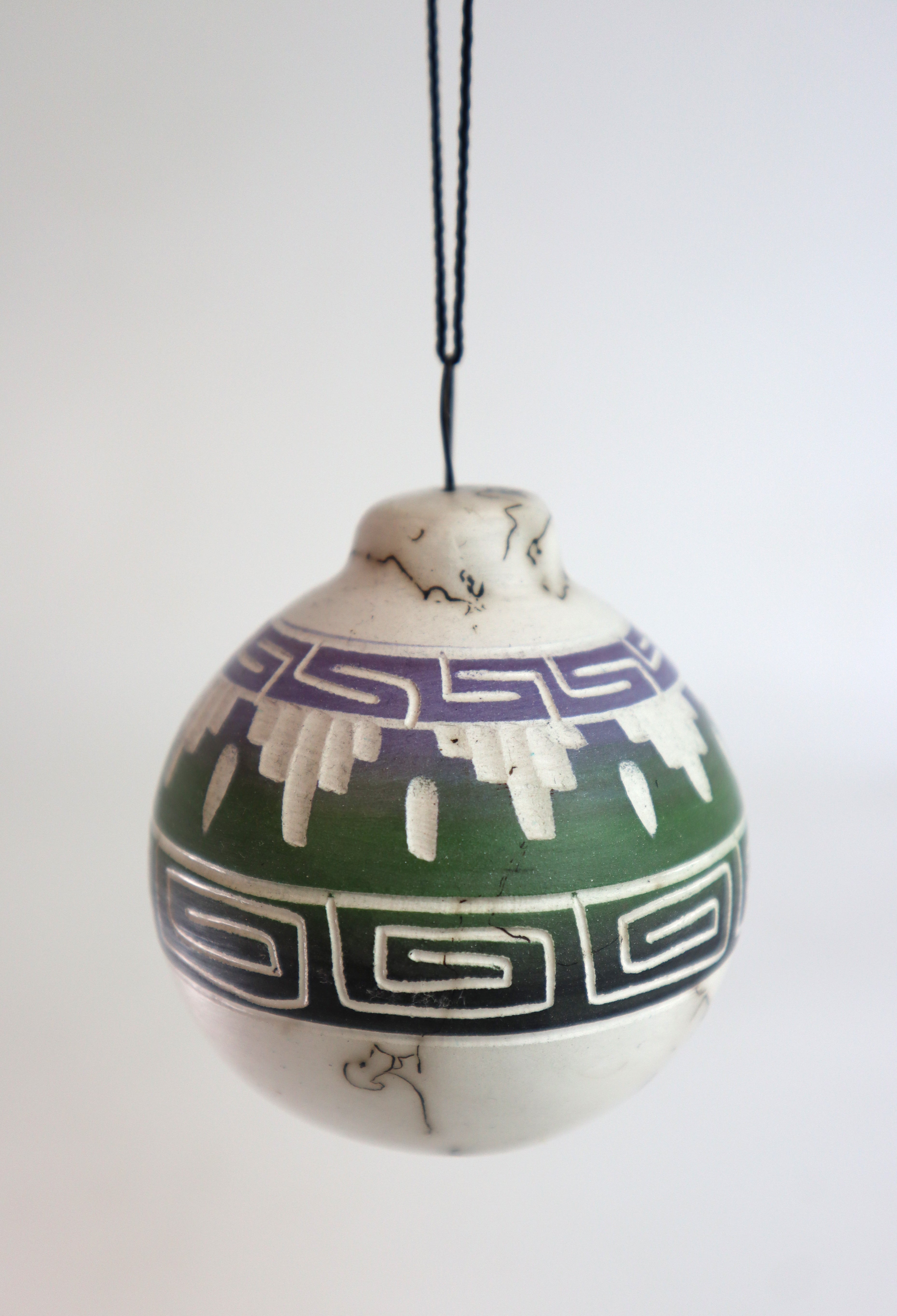 Navajo ornament with traditional geometric patterns.