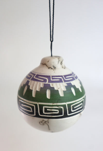 Navajo ornament with traditional geometric patterns.