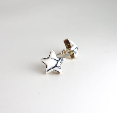 White Buffalo Star Earrings PSTPE32