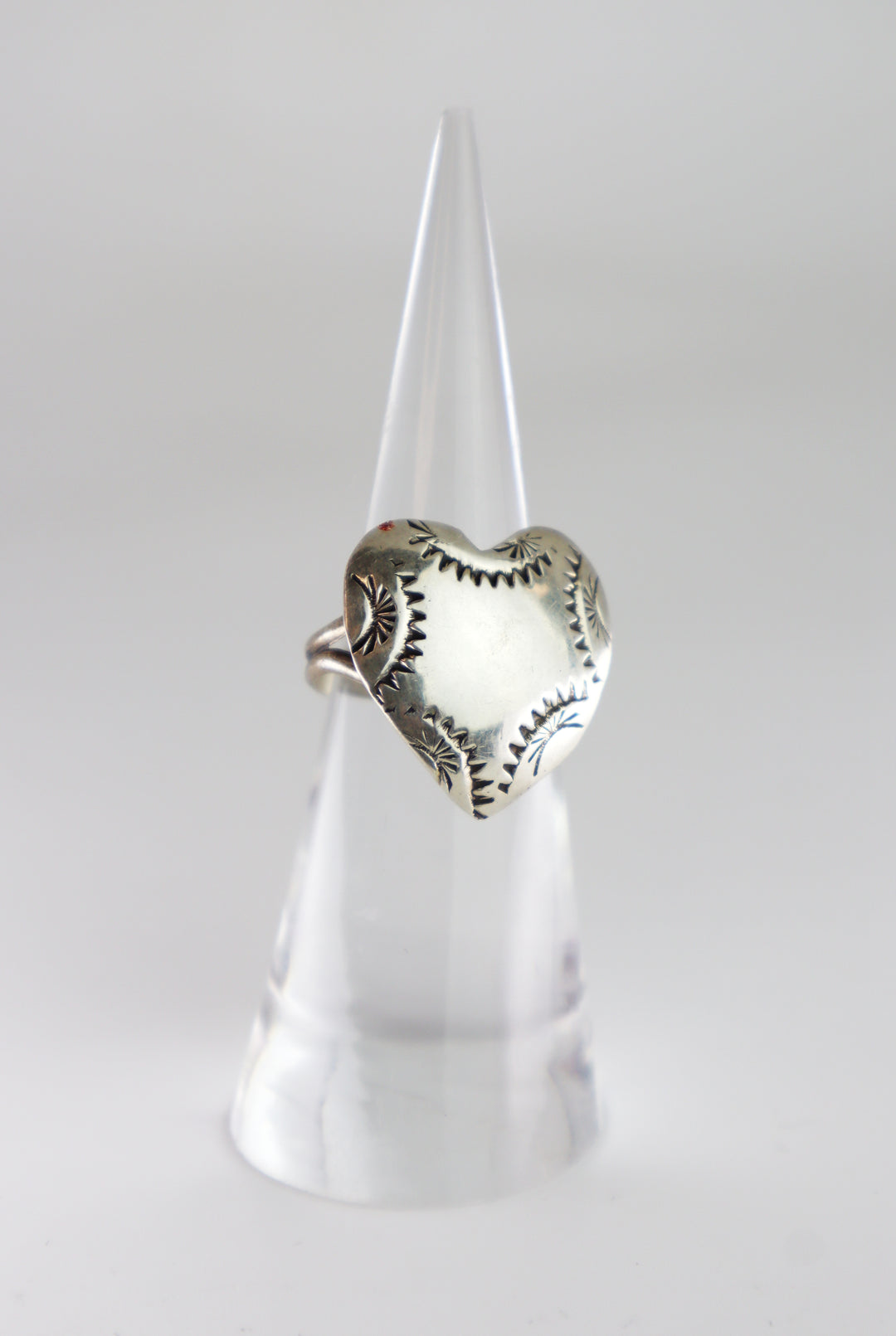 Handmade Navajo Sterling Silver Heart Ring PSTPR29