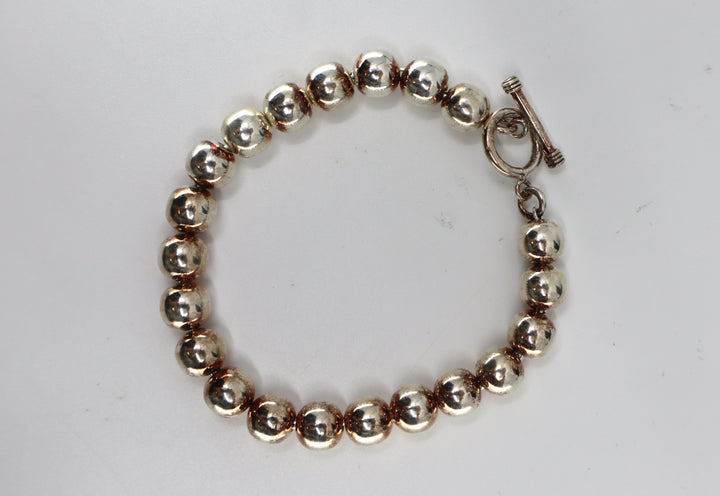 Handmade Sterling Silver Pearl Bracelet PSTPB02 with 7.5-inch length and 16.3g weight
