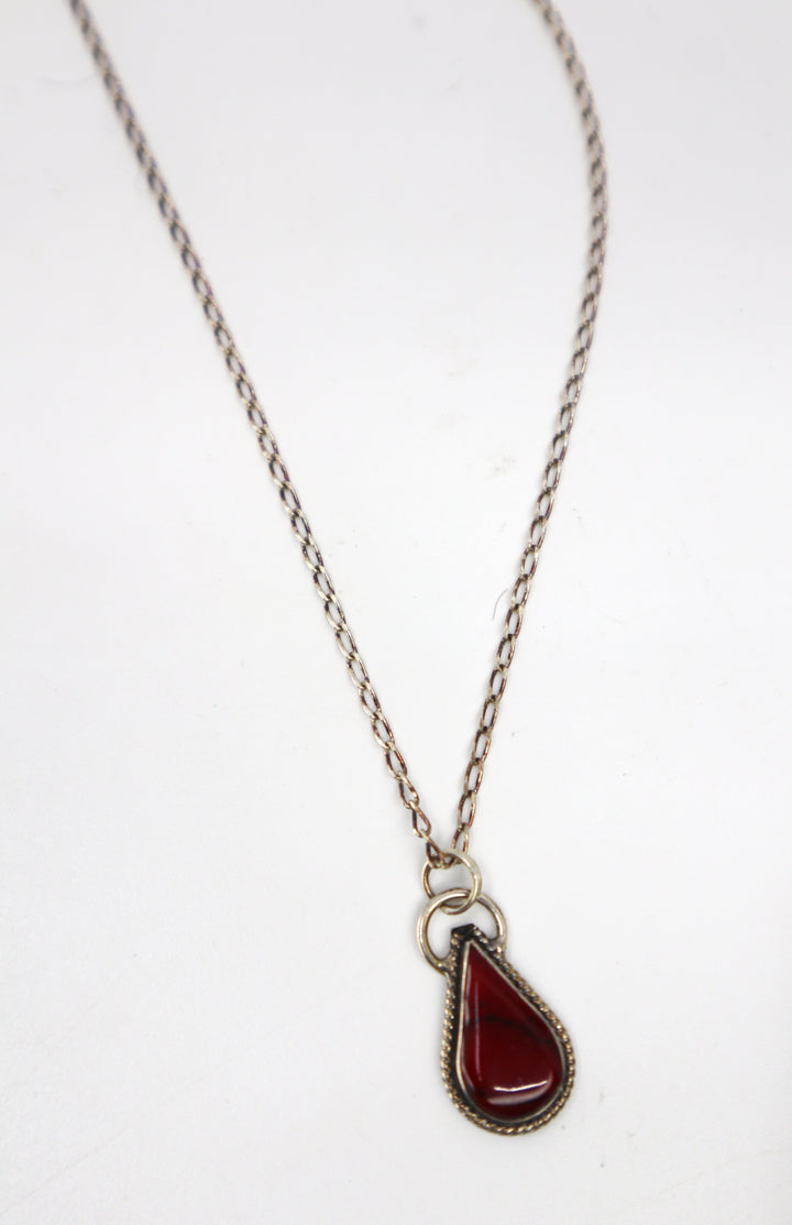 Jasper Teardrop Necklace PSTPN14 with adjustable 16-19 inch chain and sophisticated design