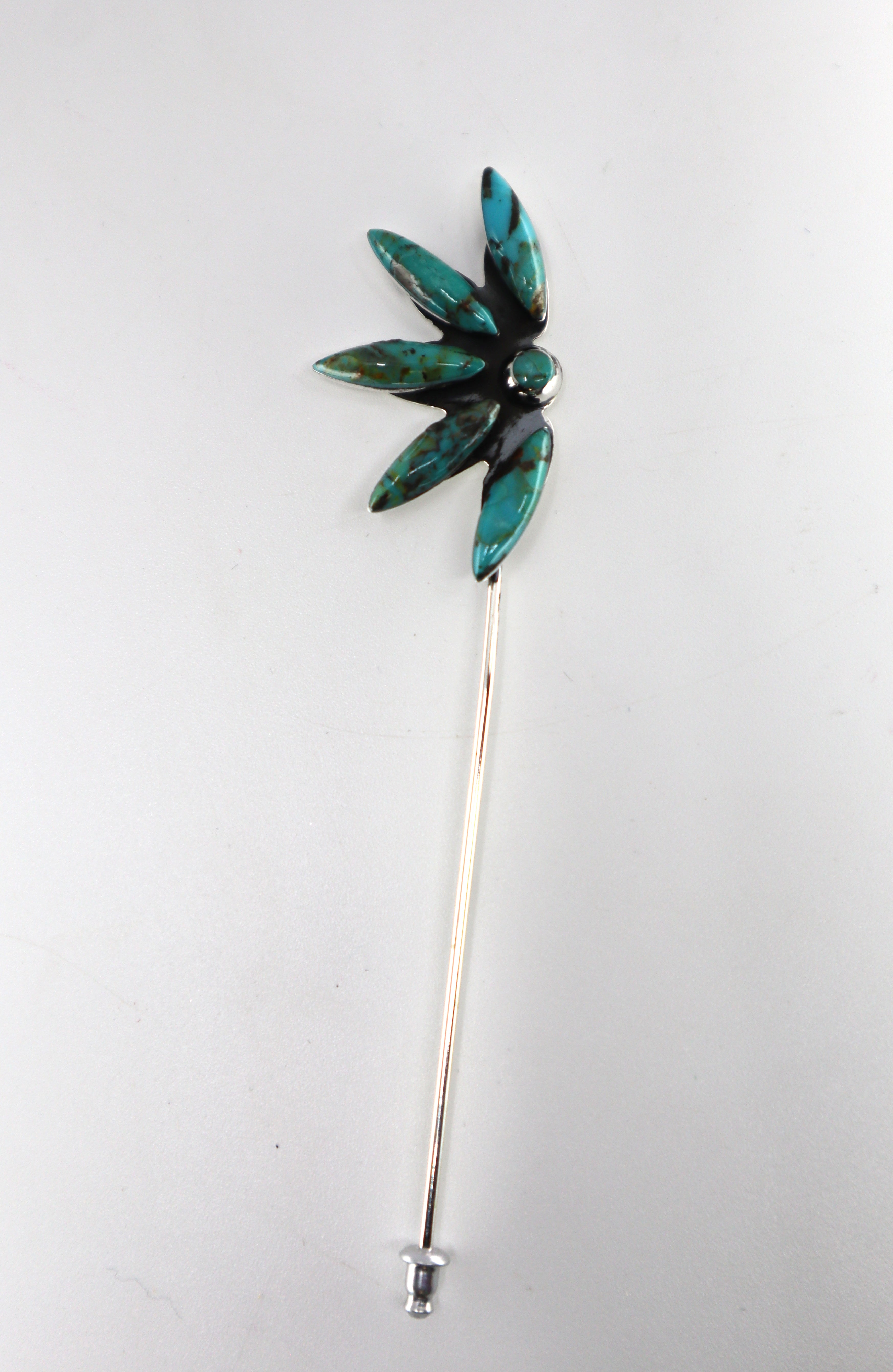 Handmade Sterling Silver & Turquoise Hat Pin PSTPPN02