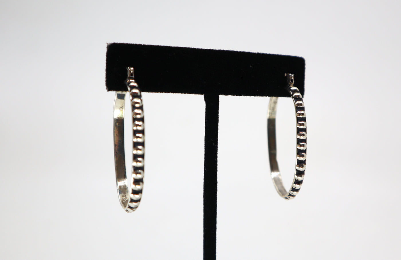 Handmade Sterling Silver Oval Hoop Earrings PSTPE35