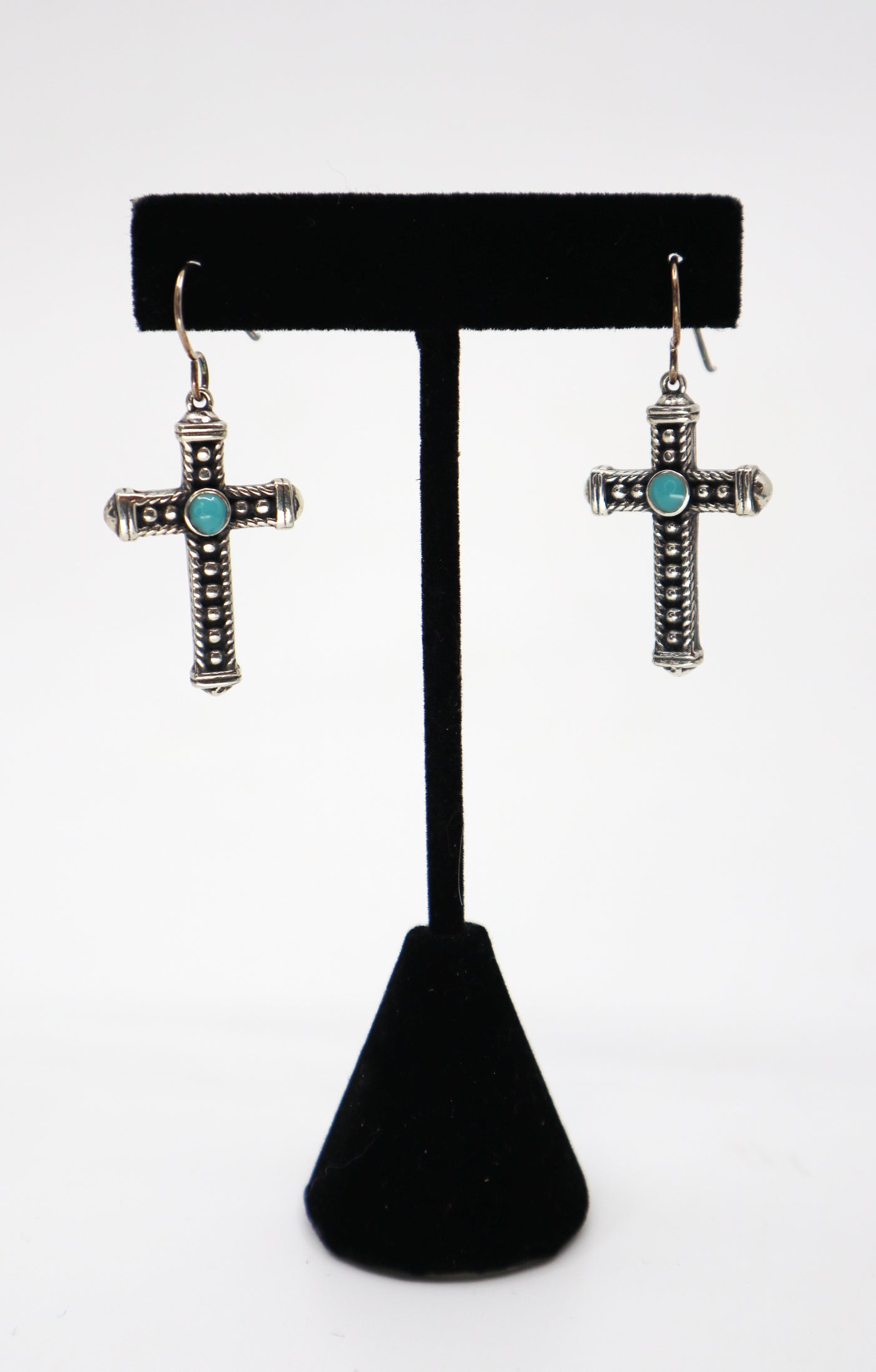 Handmade Sterling Silver Cross Earrings PSTPE10