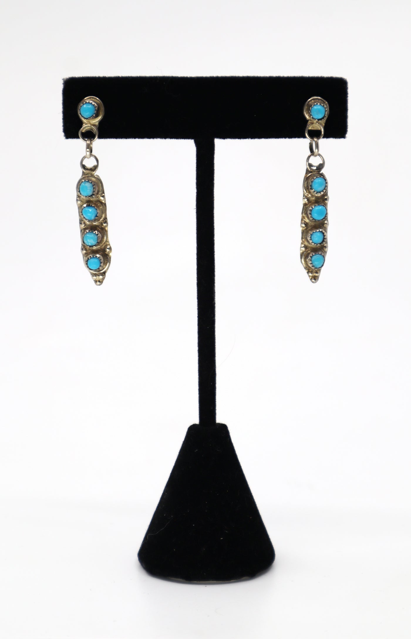 Handmade Sterling Silver and Turquoise Drop Earrings PSTPE12