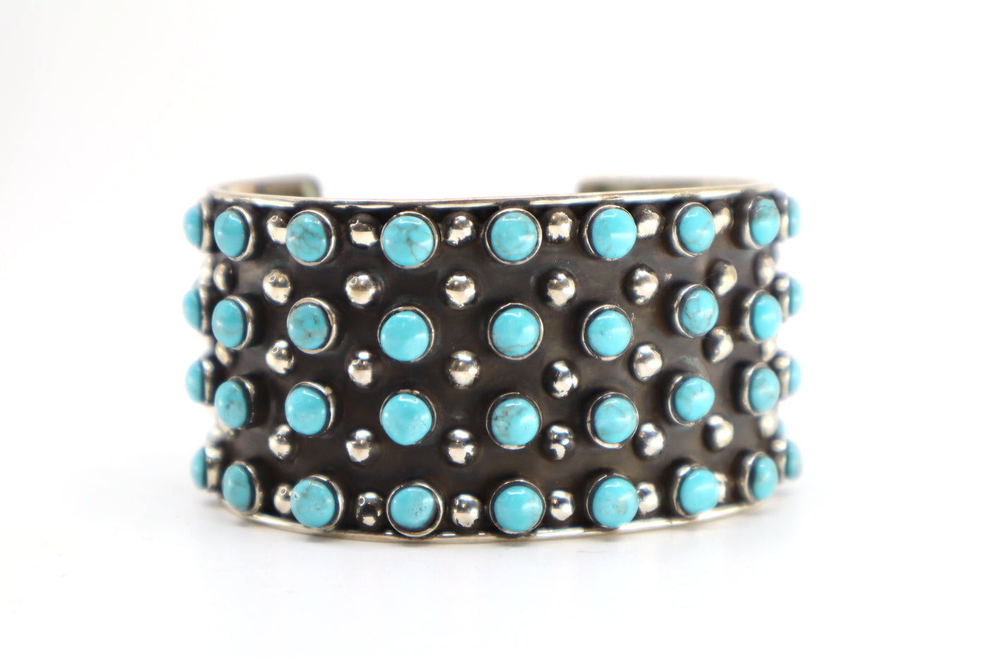 Handmade Sterling Silver Turquoise Cuff Bracelet PSTPC01