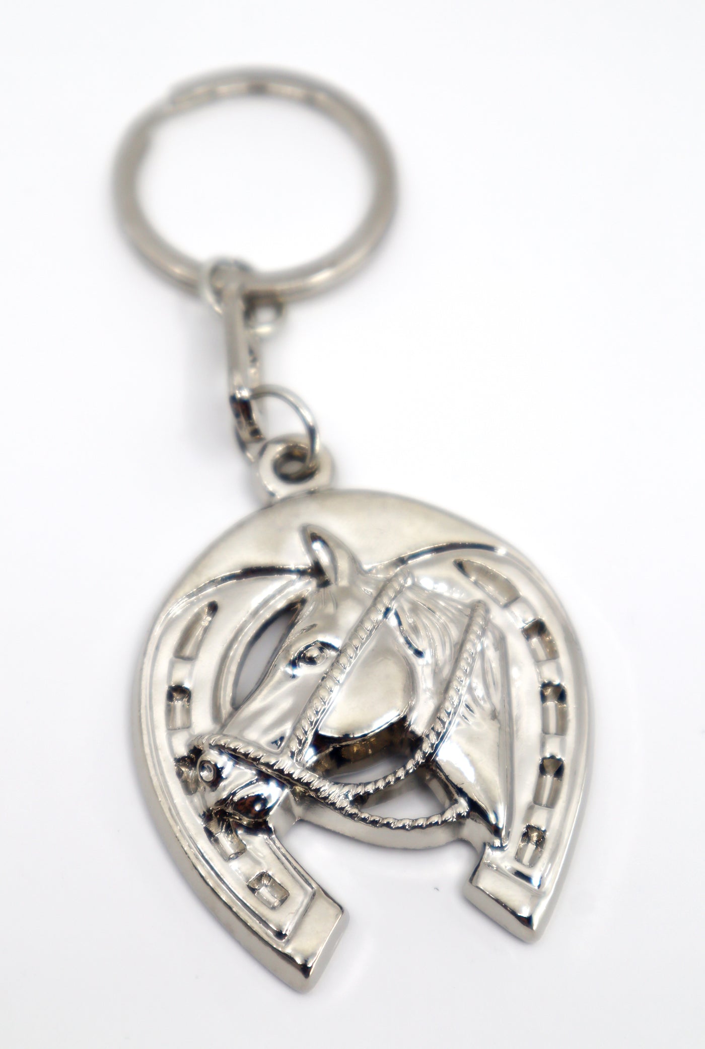 Steel Horse with Horseshoe Key Ring PSTPKR04