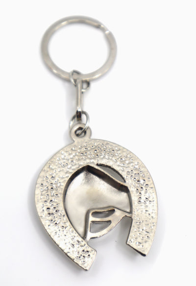 Steel Horse with Horseshoe Key Ring PSTPKR04