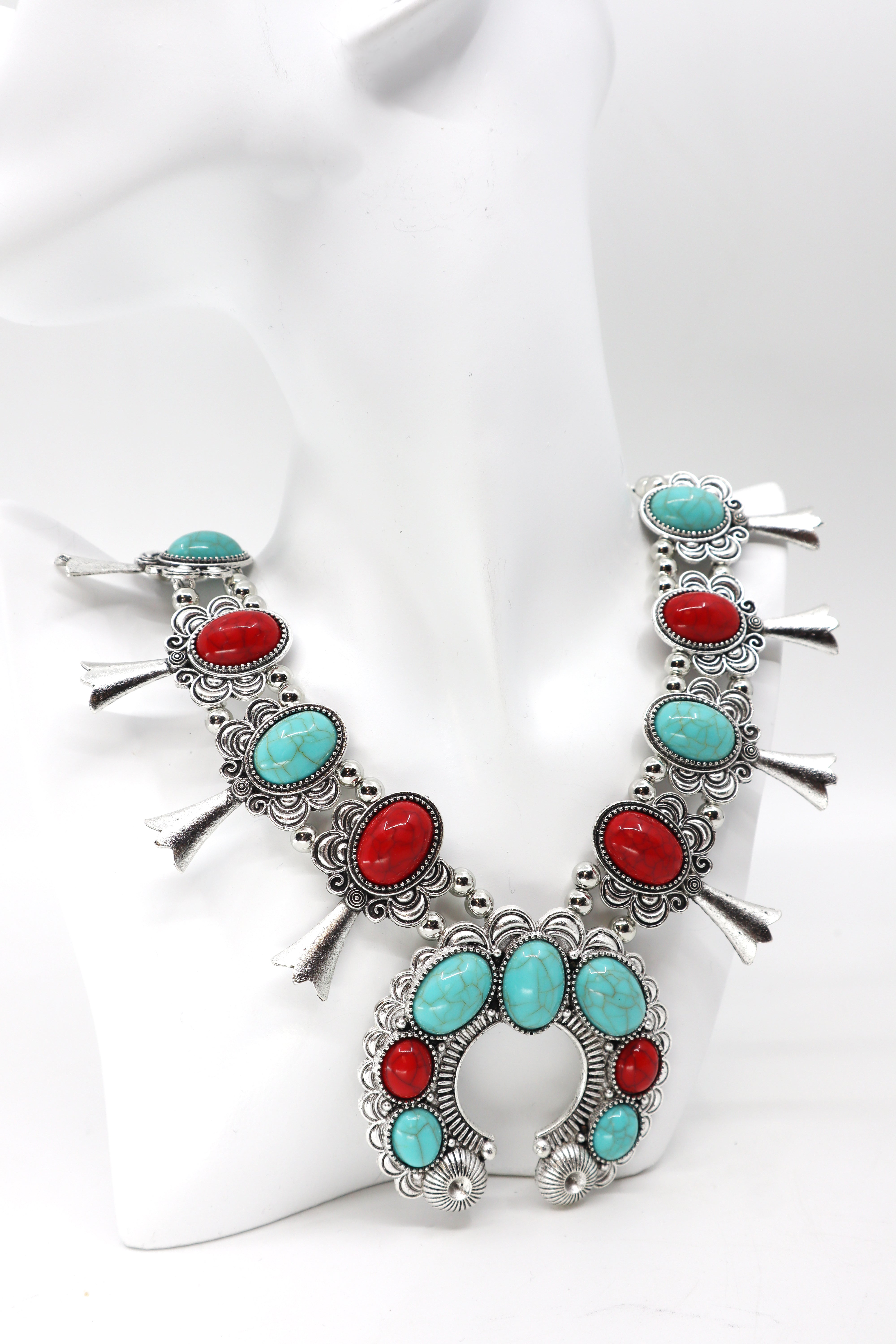 Statement Large Collar Retro Moon Pendant Necklace