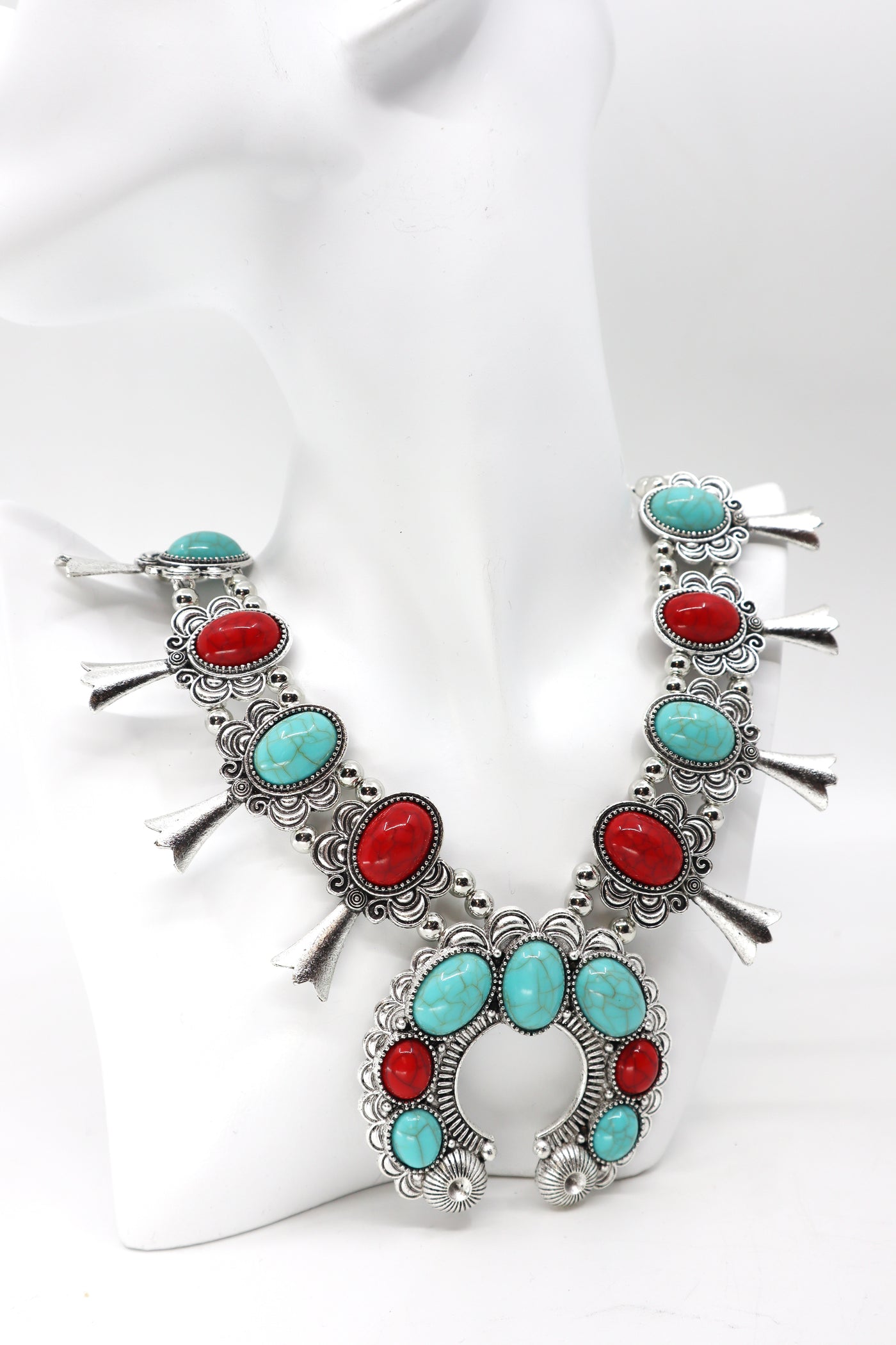 Statement Large Collar Retro Moon Pendant Necklace