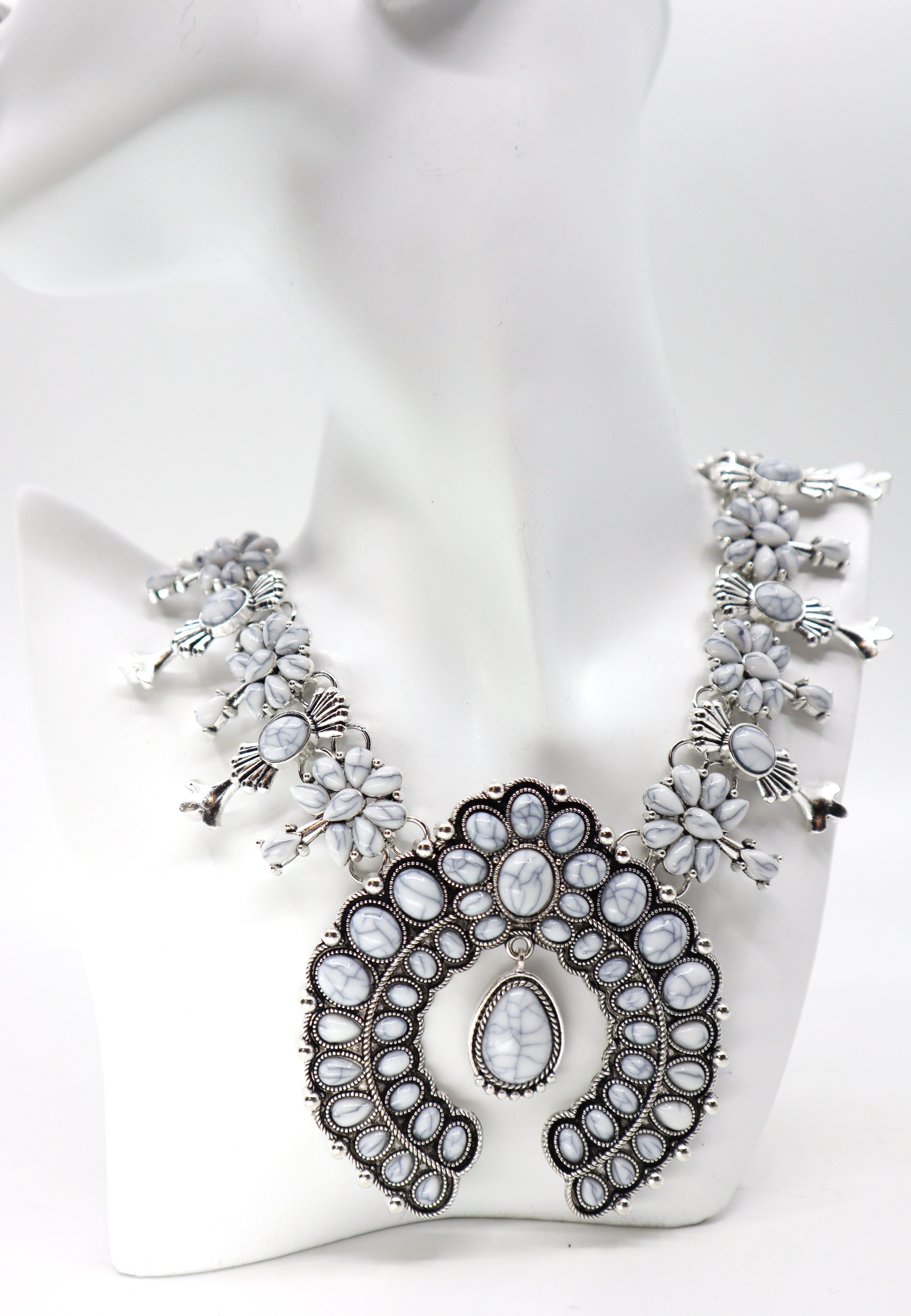 Statement Large Collar Retro Moon Pendant Necklace