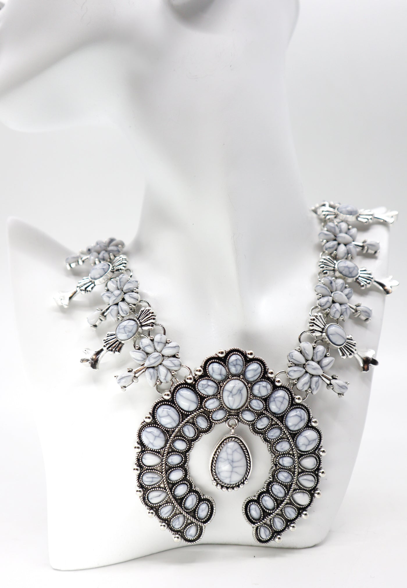 Statement Large Collar Retro Moon Pendant Necklace