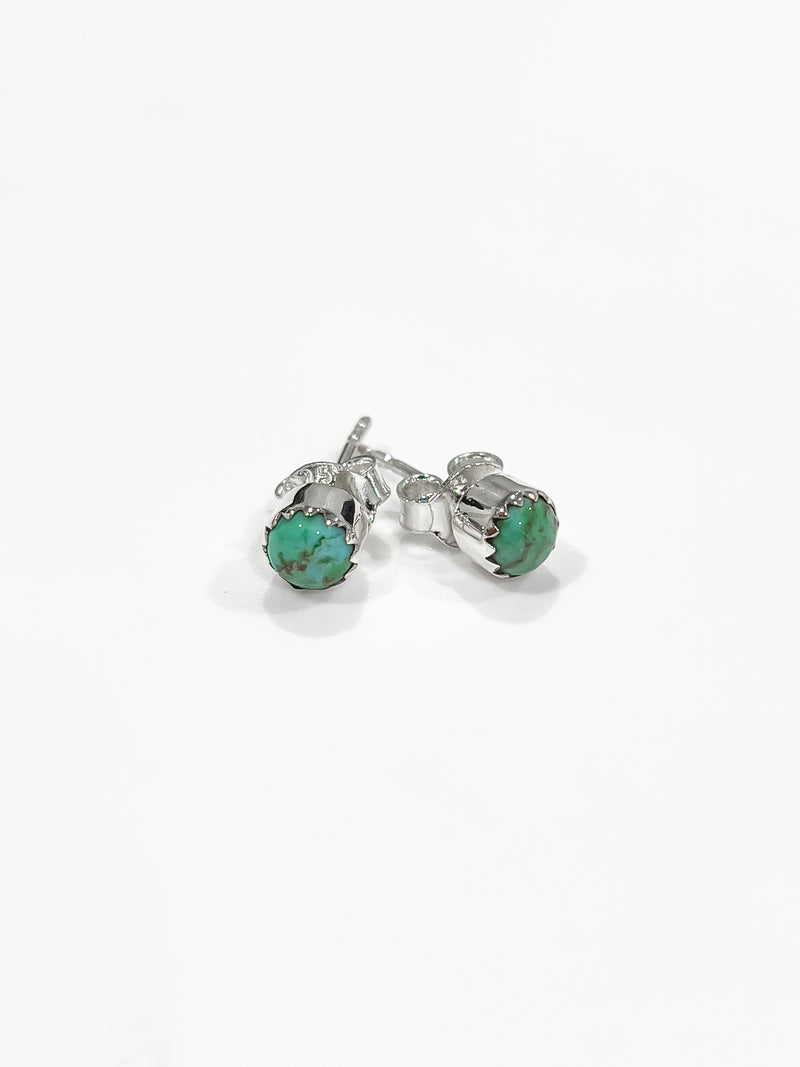 Handmade Sterling Silver and Turquoise Stud Earrings PSTPE45