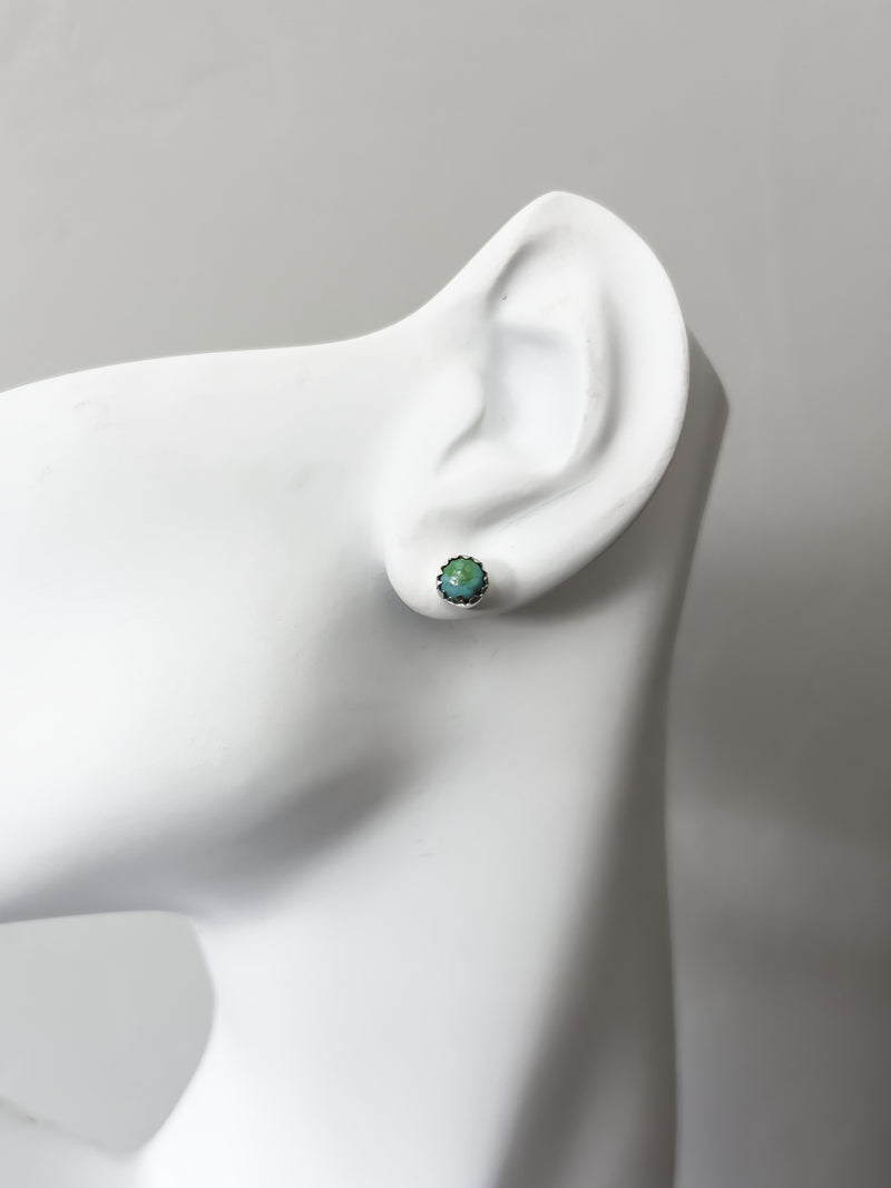 Handmade Sterling Silver and Turquoise Stud Earrings PSTPE45